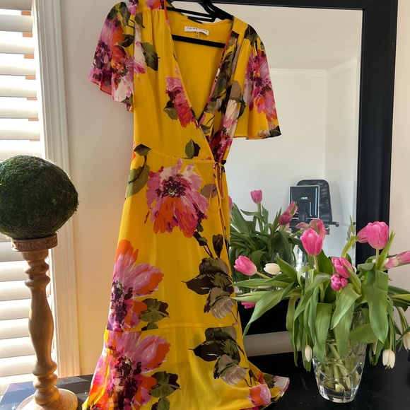 Gorgeous Trina Turk floral wrap around dress! Size 6 - Picture 3 of 8